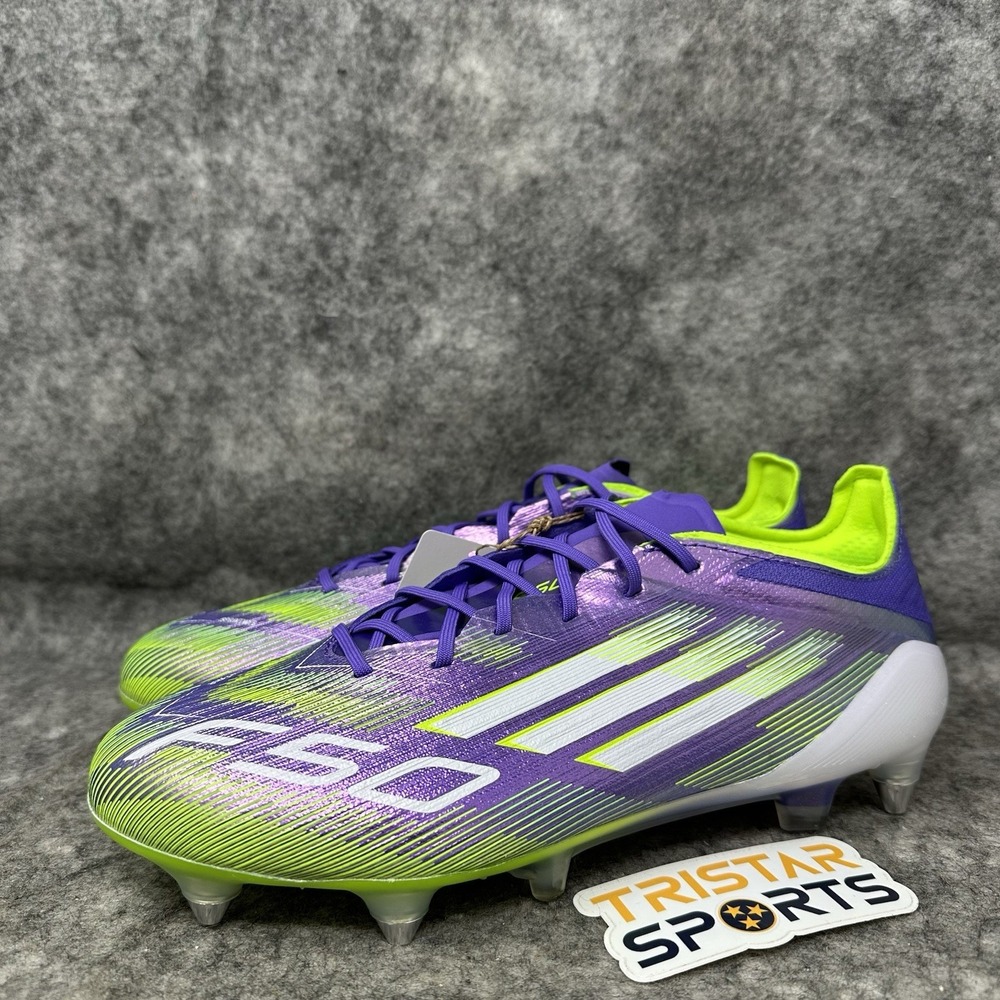 Adidas F50 Elite SG Soccer Cleats Mens Size 6.5 Purple Green JH7633